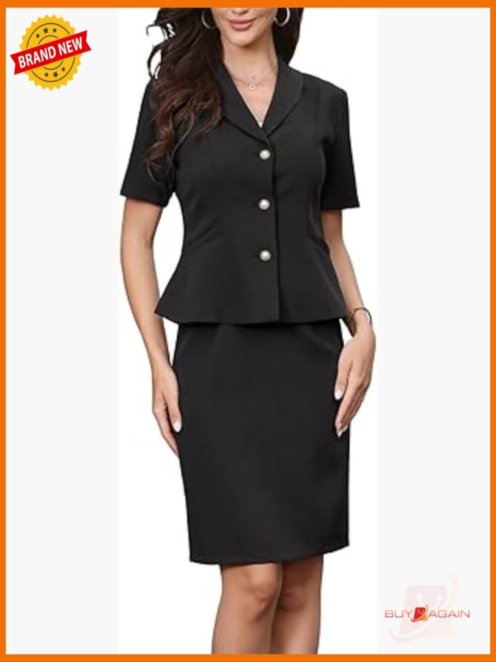 2 Piece Skirt Suit Set - Blazer & Pencil Skirt - Office Wear Business Outfit